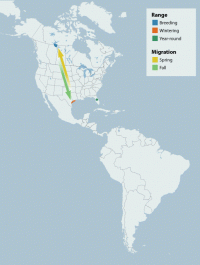 Whooping Crane range map